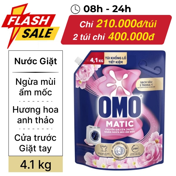 Nước giặt OMO ngăn mùi ẩm mốc 4.1kg